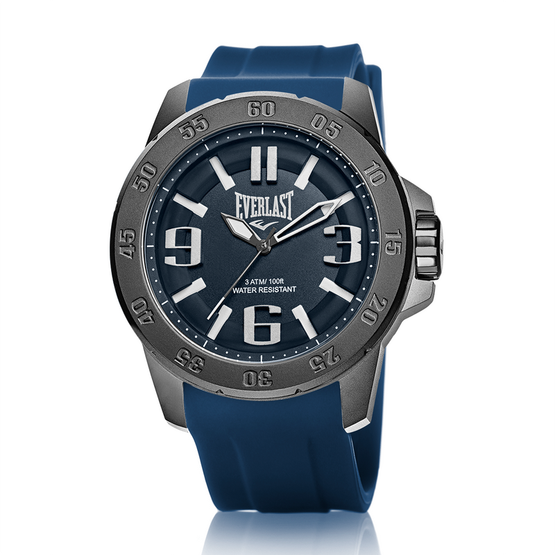 Relógio de Pulso Everlast Masculino Pulseira Silicone Azul E6992